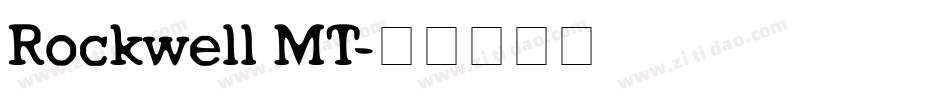 Rockwell MT字体转换